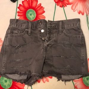 Hollister gray denim shorts